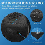 Hotodeal KN95 Face Mask 60 PCs, Black KN95 Mask, 5 Layers Cup Dust Mask, for Men, Women, Healthcare Worker, Essential Workers