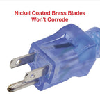 Clear Power Heavy Duty Outdoor Extension Cord - 100 FT, Blue | for Extreme Cold Weather -50°C, 16/3 SJTW, 3 Prong Grounded Plug, with Power Indicator Light (CP10075)