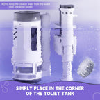 Toilet Bowl Cleaner Tablets, Automatic Toilet Bowl Cleaners, Long-Lasting Toilet Tabs Drop in Tank for Deodorizing & Descaling, Purple, 12 Packs