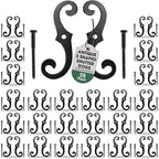 Renovators Supply Shutter Fasteners - Decorative S Style Shutter Dogs Hardware - Rust Resistant Powder Coated External Shutter Tieback Including Mounting Screws - 6.5 Inches, Cast Aluminum, Pack of 25