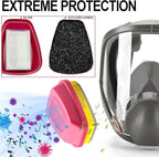 RANKSING Reusable Respirator Full Gas Mask Full 6800 with Filters for Dust, Asbestos, Chemicals while Painting, Spraying