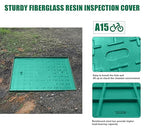 2 Sets 20x20x20in Underground Splice Box W/FRP Cover,Large Enclosure Precast Polyethylene Distribution Pull Pit Access Electrical Junction Boxes Drillable Tapered Wiring for Cable