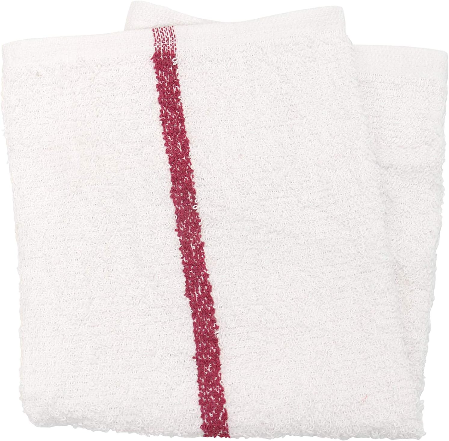 Arkwright Qwick Wick Bar Mop Towels Bulk - (Pallet of 4200) 100% Cotton Quick Dry, Super Absorbent Multipurpose Cleaning Rags for Restaurants, Kitchen, Bathroom, Hotel, 16 x 19 in, Red Stripe