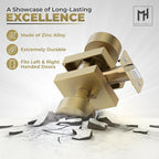 Mega Handles SUANA Privacy Door Knob for Hallway, Closet and Bathroom, Reversible Heavy Duty Design Door Knobs, Fits All Standard Door Sizes Screws Included - Satin Brass (1 Pack)