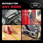 38Pcs Tools Set Packaged with Heavy-duty Tool Box, Include Screwdriver Bits, Nut Driver, Mini Ratchet Wrech, Quick change adapter,Tape Measure,Pliers Wrench and Bit Holder for Home Repairs