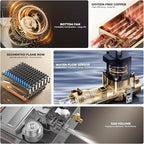 CAMPLUX Climatech 5 199,000 BTU Tankless Water Heater Gas Outdoor, 6.86 GPM Instant On Demand Gas Tankless Hot Water Heater Natural Gas, 3-6 Persons Whole House, Outdoor Installation, White, CSA