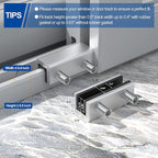 RELIANCER 8 Sets Sliding Window Locks,Aluminum Security Door Window Stoppers,Adjustable Safty Windows Lock for Horizontal & Vertical Fenster Doors,Child Proof Slider Windows Blocker for Home Safety