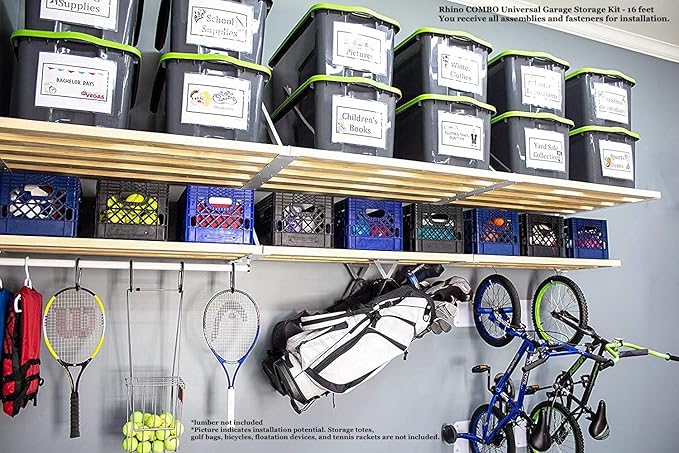 Rhino Combo Universal Garage Storage Kit - 16 feet