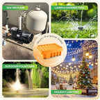 SockitBox – The Original Weatherproof Connection Box – Indoor & Outdoor Electrical Power Cord Enclosure for Timers, Extension Cables, Transformers, Power Strips, Lights, Tools & More – Large – Orange…