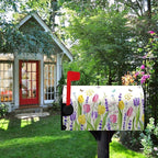 Spring Tulip Floral Mailbox Covers Magnetic Standard Size 18 X 21 Inch Summer Spring Flower Butterfly Mailbox Cover Post Box Cover Wraps for Home Yard Decorations