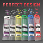 YESWELDER TIG Welding Tungsten Electrode Red Tip 5pk 1/16" & 5pk 3/32" by 7" Assorted-size (Red, WT20/EWTh-2)