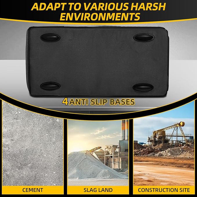 Tool Bag, Portable Tool Box Organizer Adjustable Shoulder Strap, Carry Tool Tote Heavy Duty Tool Storage Bag With Wide Mouth,Tool Bags for Men Mechanic EngineerGift - M, Black