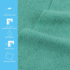 Tricol Clean Profesional Resuable Lint Free Microfiber Edgeless Cleaning Cloth 50PK Cleaning Rags,Absorbent Microfiber Wipes in Dispenser Box for Housekeeping, Car Cleaning（12 * 12 Inches）（ Green 1）