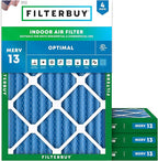 Filterbuy 24x28x2 Air Filter MERV 13 (MPR 1900) Health Defense Replacement (4-Pack), Electrostatic Pleated HVAC AC Furnace Filters, Made in USA (Actual Size: 23.50 x 27.50 x 1.75)
