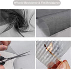 Window Screen Replacement Kit, 48'' x 99'' Fiberglass Screen Mesh with Rolling Tool and Screen Retainer Spline, DIY Adjustable Screen Door Mesh for Window, Door and Patio, Black