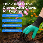 Scuddles 9-Piece Garden Tool Set – Heavy Duty Stainless Steel Gardening Tools with Non-Slip Rubber Grip Handles, Weed Puller Tool, Garden Gloves with Fingertip Claws, and Reinforced Storage Tote Bag