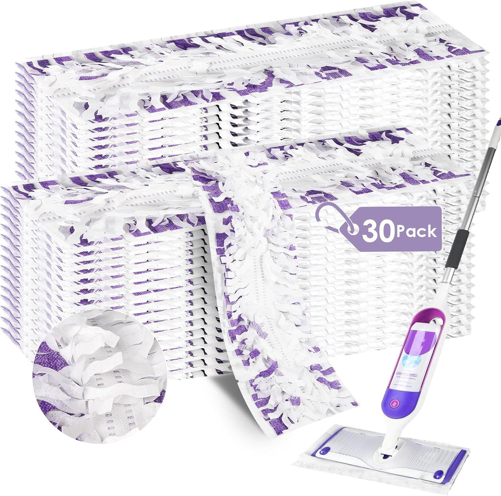 30 Pack Disposable Power Mop Refill Pads Compatible with Swiffer Power Mop, Replacement Mopping Pads for Swiffer Multi-Surface & Wood Powermop Refills, Wet Pads Refill for Floor Cleaning,Unscented