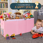 Extra Large Toy Storage Organizer with Lid - Sturdy, Collapsible Toy Chest Storage Box Design - Toys Bin with Dividers for Kids, Nursery, Bedroom, Playroom 37"x16"x14"