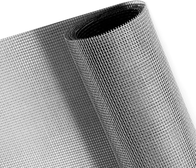 NeatiEase Window Screen, 39"x118" Adjustable Flexible Fiberglass Screen Door Mesh - DIY Replacement Kit for Patio Porch Door Windows and Sliding Screen Doors(Gray)