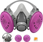 Respirator Mask with Filters, Reusable Half Face Respirator Mask for Asbestos, Resin, Fume, Dust, Welding, Painting