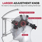 ARCCAPTAIN Large Viewing Screen 3.93"X3.66" Welding Helmet, True Color 1/1/1/1 Solar Power Auto Darkening Welding Hood with 4 Arc Sensor, Wide Shade 4/5-9/9-13 for TIG MIG ARC, Woodcarving