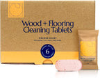 CLEANOMIC Wood and Flooring Cleaning Tablets (6 Pack) - All-Purpose Multi-Surface Household Cleaner Tablets (Orange Scent)