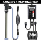 1800W Bathtub Titanium Immersion Water Heater with GFCI & Temp Control – Portable Submersible Heater for Above-Ground Pool, Baptismal Pool, Bucket, Spa, Inflatable Pool & Swimming Pool