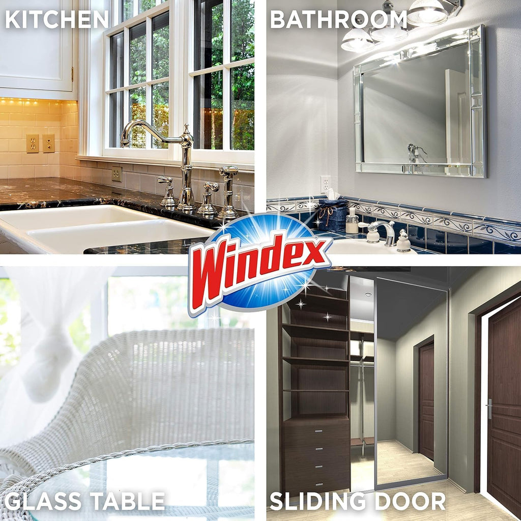 Pledge Expert Care Wood Wipes & Windex Ammonia-Free Glass Cleaning Wipes Bundle, 24ct Lemon Scent Wood Wipes & 25ct Ammonia-Free Glass Wipes for Surface Cleaning