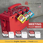 TRADESAFE Lockout Tagout Locks Set - 10 Orange Loto Locks, Lockout Locks Keyed Different, 2 Keys Per Lock, OSHA Compliant Lock Out Tag Out Padlocks, Safety Padlocks for Electrical Lockout Tag Out Kits