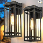13.8'' Outdoor Wall Light Fixtures 2 Packs, Porch Lights Outdoor Lighting for House, Exterior Lighting Fixtures Wall Lantern, Waterproof Modern Outside Sconce for Garage, Oil-Rubbed Bronze (No sensor)