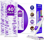 Funtin Power Mop Pads for Swiffer PowerMop, Unscented Disposable Mop Refills, Thickened Multi-Surface Replacement Mopping Pad, Dry & Wet Use for Floor Cleaning (40 Packs)