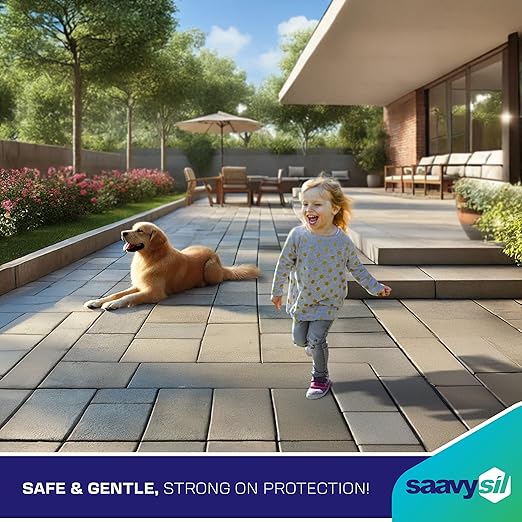 Silane Siloxane Penetrating Concrete Sealer – 1 Gallon Makes 2 Gallons – Eco-Friendly - Water-Based Waterproof Protection for Indoor/Outdoor Concrete, Masonry, Brick, Pavers & Stone – Clear Finish