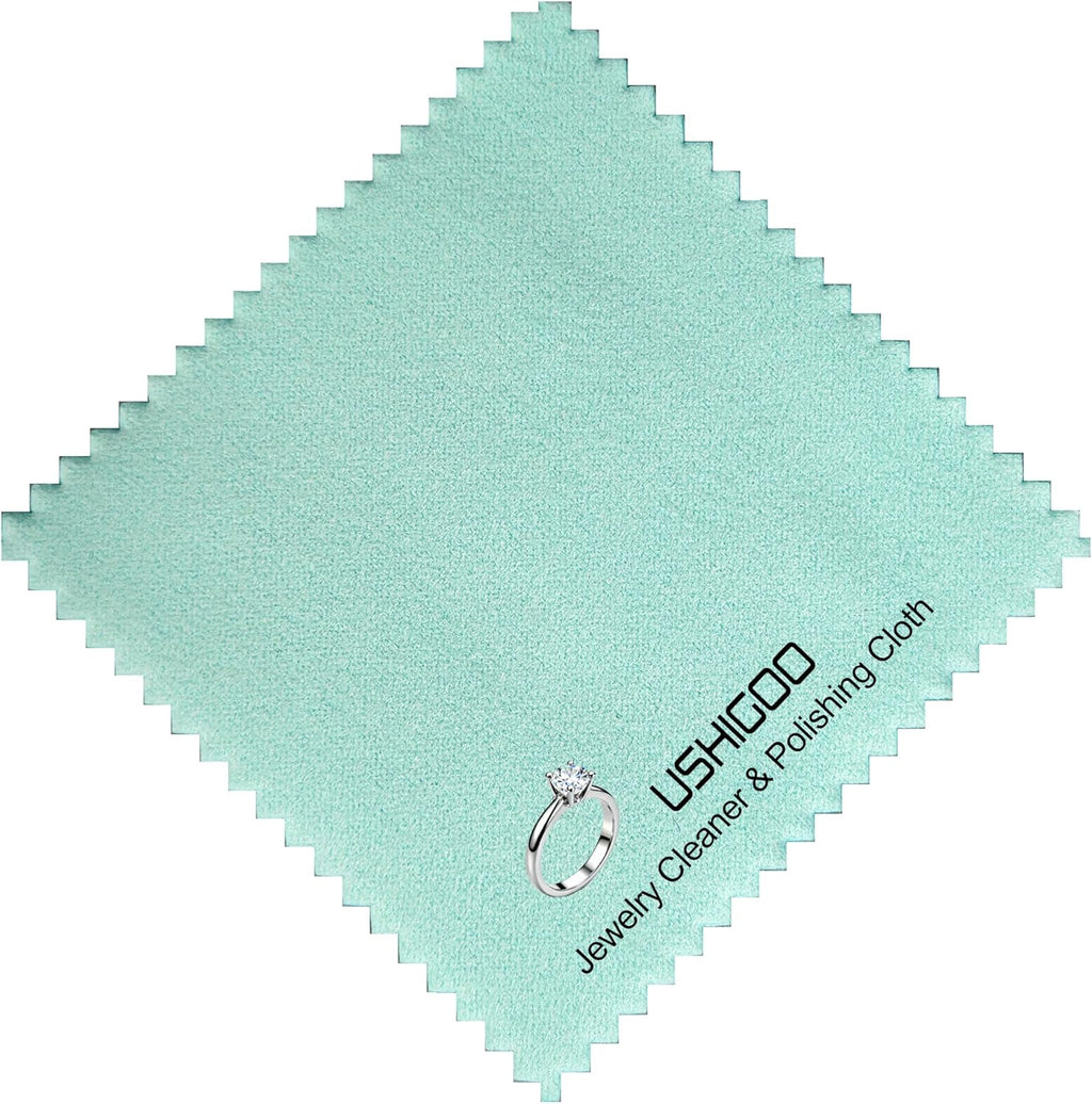 30PCS Jewelry Polishing Cloths for Sterling Silver, Gold & Platinum – Travel Jewelry Cleaner & Tarnish Remover Cleaning Care Wipe Cloth– Aqua Blue 3"x3" + 2 Large 5.8"x5.8" Cloths