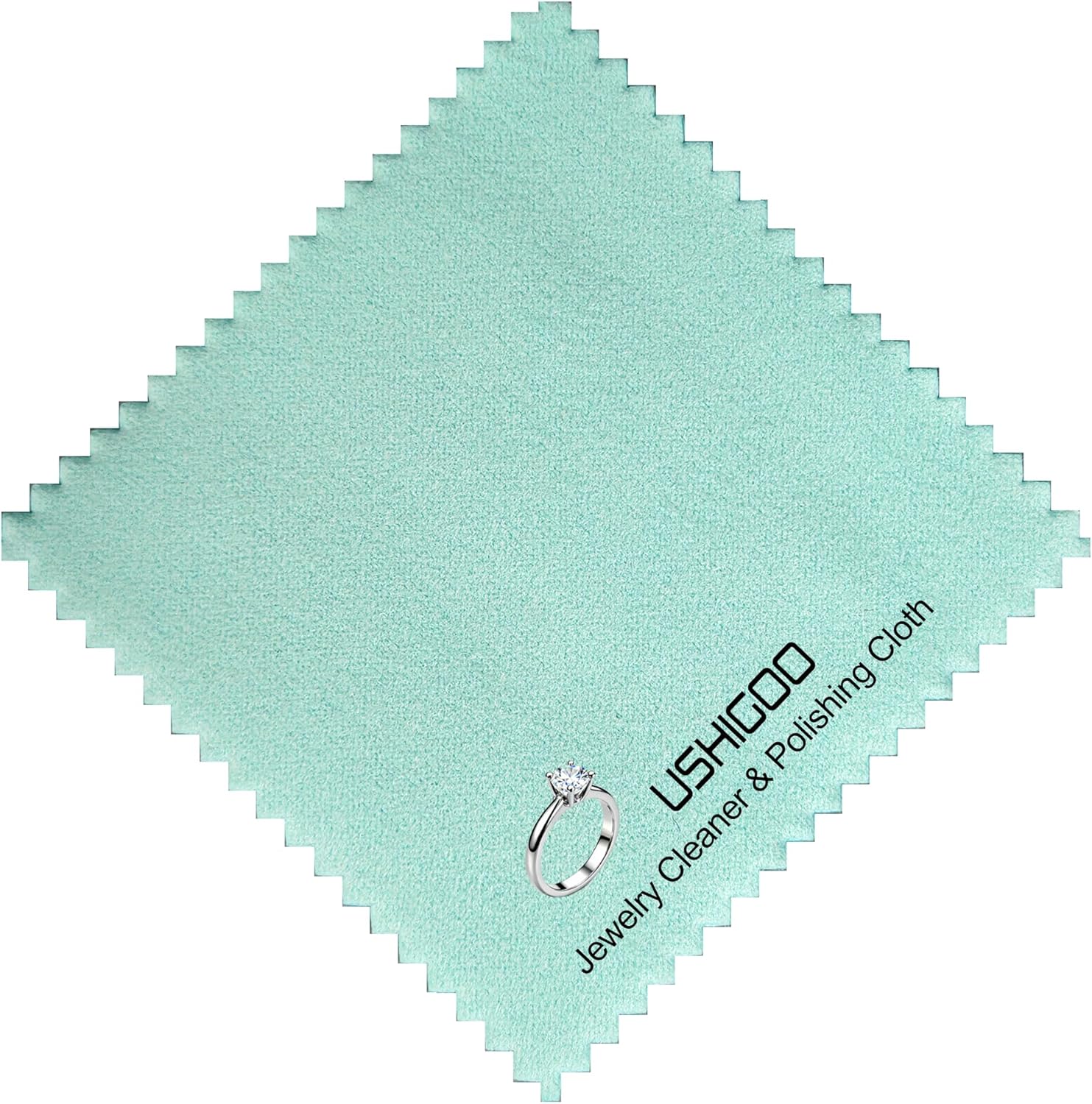 30PCS Jewelry Polishing Cloths for Sterling Silver, Gold & Platinum – Travel Jewelry Cleaner & Tarnish Remover Cleaning Care Wipe Cloth– Aqua Blue 3"x3" + 2 Large 5.8"x5.8" Cloths