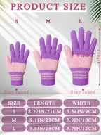 Patelai 3 Pairs Microfiber Plant Dusting Gloves Leaf Cleaning Gloves for Indoor Plants, Blinds, Furniture, House(Medium,White, Pink, Purple, Rose Red)