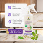 Fuwa3e Pineapple Enzyme Natural All Purpose Cleaner Spray Serene Holy Basil & Peppermint - 16.9oz 1 Pack - Non Toxic Multi Surface 99% Plant Based Cleaner from Discarded Pineapple Peels