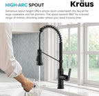 KRAUS Allyn Commercial Style 2-Function Single Handle Pull Down Kitchen Faucet in Matte Black, KPF-4110MB