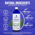 AC Drain Line Treatment 32 oz | Up to 1 Year Supply | Chlorine Free Non Toxic Formula with Natural Tea Tree Oil | Simple 3 Ingredient Solution | Safe for Homes and Institutions