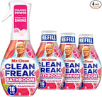 Mr. Clean Clean Freak Foaming Bathroom Surface Cleaner Multi-Surface Spray Starter Kit and Refill Bundle, Grapefruit Scent, 64 fl oz