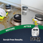 RMR Stainless Steel Cleaner and Polish - Protects Appliances from Fingerprints, Heavy-Duty Scratch and Streak-Free Formula for Refrigerator, Dishwasher, Oven, Grill, 30-Ounce Bottle