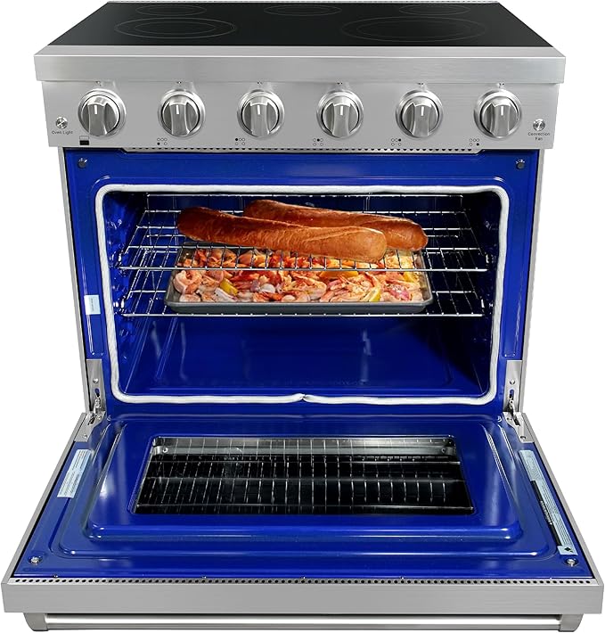 CT Copper Tailor 36 Inch Electric Range with Convection Oven,Freestanding Oven, 6.0 cu. ft. Capacity,in Stainless Steel