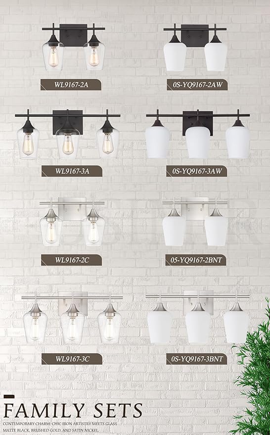 Oil Rubbed Bronze Bathroom Light Fixture, 2 Lights Bathroom Vanity Lights Over Mirror with Milk Glass, Modern Farmhouse Bath Wall Sconce Light, OS-YQ9167-2AW