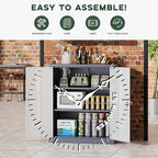 Greenvelly Metal Storage Cabinet, 36" Locking Storage Cabinet with Doors and Shelves, Lockable Storage Cabinets for Home Office, Utility Locker Cabinet, Steel Garage Cabinet with 2 Keys, White Grey