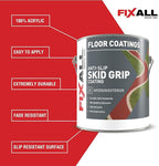 FIXALL Skid Grip Anti-Slip Coating, 1 Gallon, Emerald, Exceeds ADA Standards, Ideal for Safety Areas, Slip-Resistant Pavement, Cement & Concrete Paint