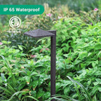 EDISHINE Pyramid Low Voltage Landscape Lighting, 3W 230LM 3000K 50,000 Hrs Waterproof LED Pathway Lights Wired, 12V Electric Outdoor Landscpae Path Light with Connectors, Aluminum Housing