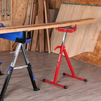 WORKPRO Folding Roller Stand Height Adjustable, Heavy Duty 250 LB Load Capacity, Outfeed Woodworking