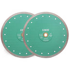 Diamond Porcelain Saw Blade,2pcs 10"/250MM Super Thin Dry Wet Cutting Disc with X Teeth Turbo Mesh Rim,for Ceramic Tile Porcelain Granite Marbles