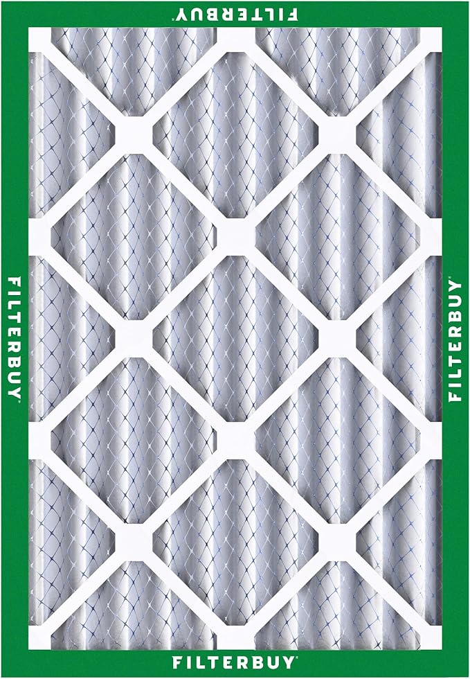 Filterbuy 18x24x4 Air Filter MERV 8 (MPR 700) Dust Defense Replacement (6-Pack), Electrostatic Pleated HVAC AC Furnace Filters, Made in USA (Actual Size: 17.50 x 23.38 x 3.63)