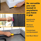 InstaTrim The Original Flexible Trim -10ft Black 3/4" Wide Caulk Tape - Adhesive Trim with Many Uses Including Caulking for Bathtubs, Sinks, Counters, Tile, Floors - Made in USA