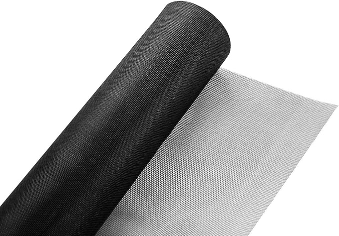 Fiberglass Window Screen Roll 72" x 100' Continuous Roll UV Protection Install and Repair Door and Window Screen(72" x 100', Black)